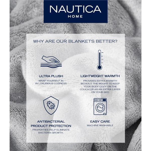 Cozy Queen-Sized Ultra Soft Fleece Blanket in Gray