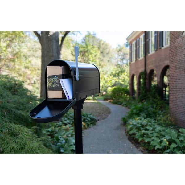 Architectural Mailboxes Chadwick Black, Medium, Steel, Post Mount