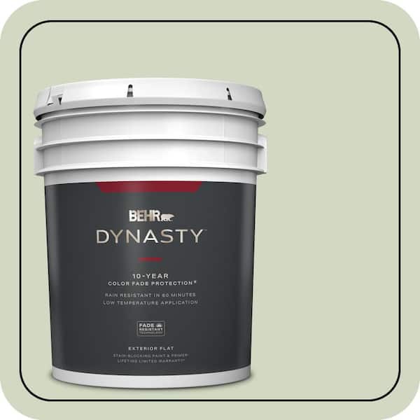 BEHR DYNASTY 5 gal. #M380-2 Glade Green Flat Exterior Stain-Blocking Paint & Primer