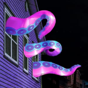 Multi-Color Halloween Inflatable Giant Octopus Tentacle Made of Polyester (3-Pieces)