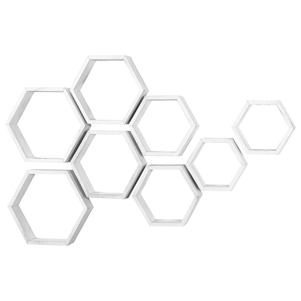 Reviews for Oumilen Hexagon Floating Shelves Shelves for Wall