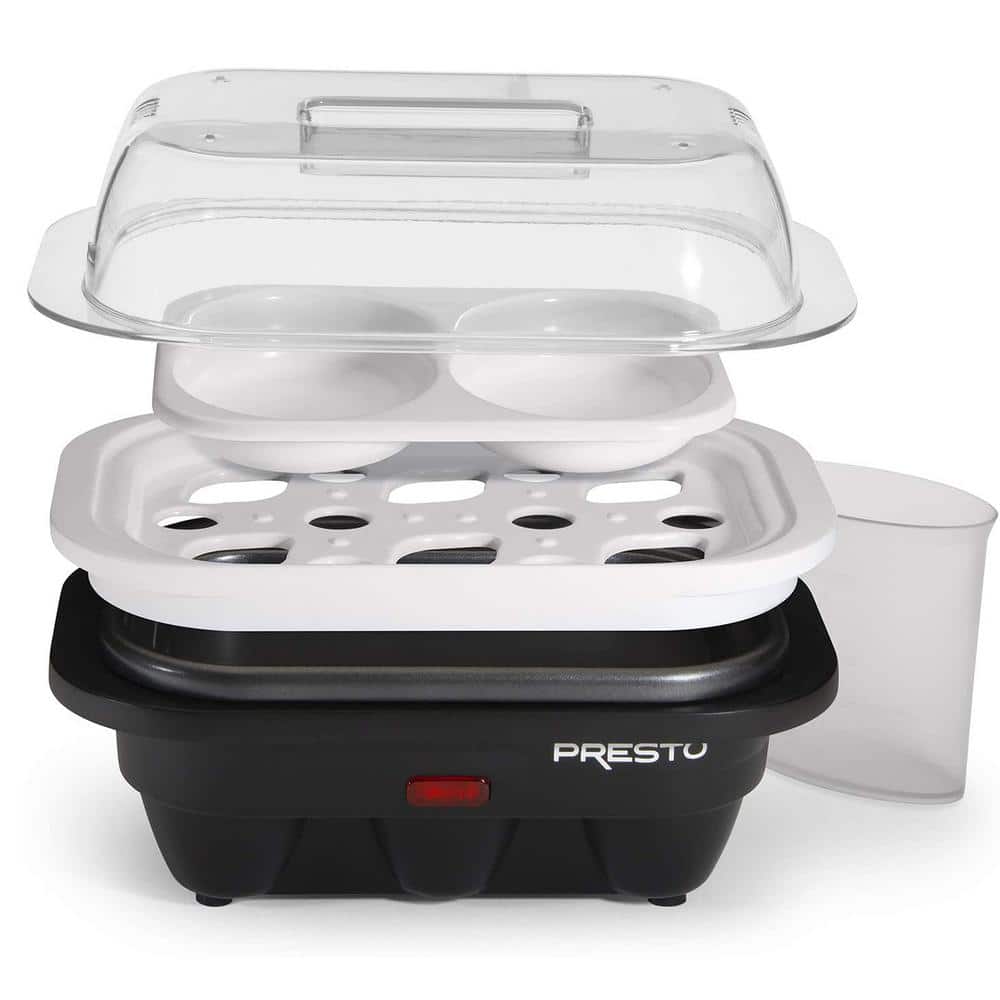 Presto Black and White Electric 6-Egg Cooker
