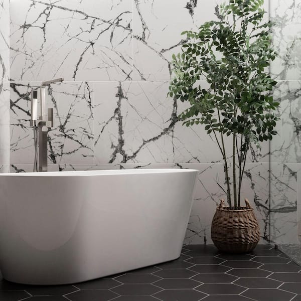 MSI Andrassy 24 in. x 48 in. Polished Porcelain Marble Look Floor