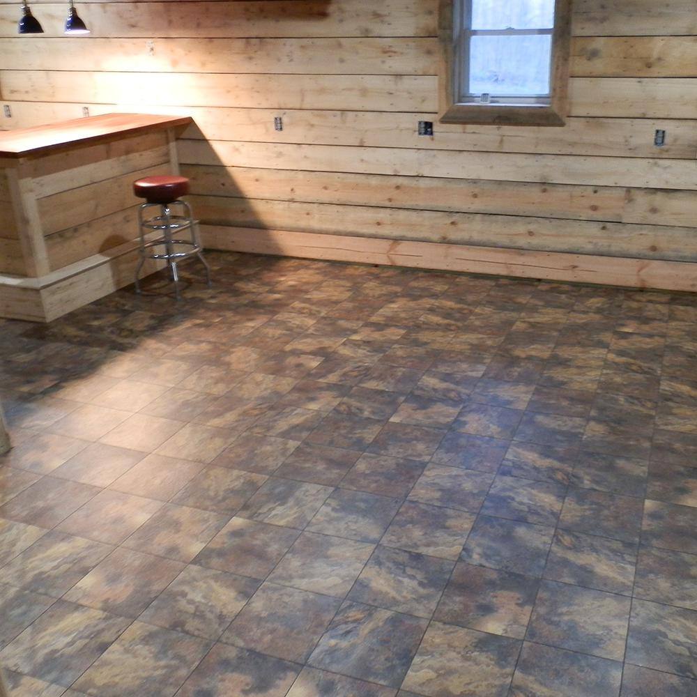 MaxTile 12" Slate Interlocking Waterproof Modular Floor Tiles