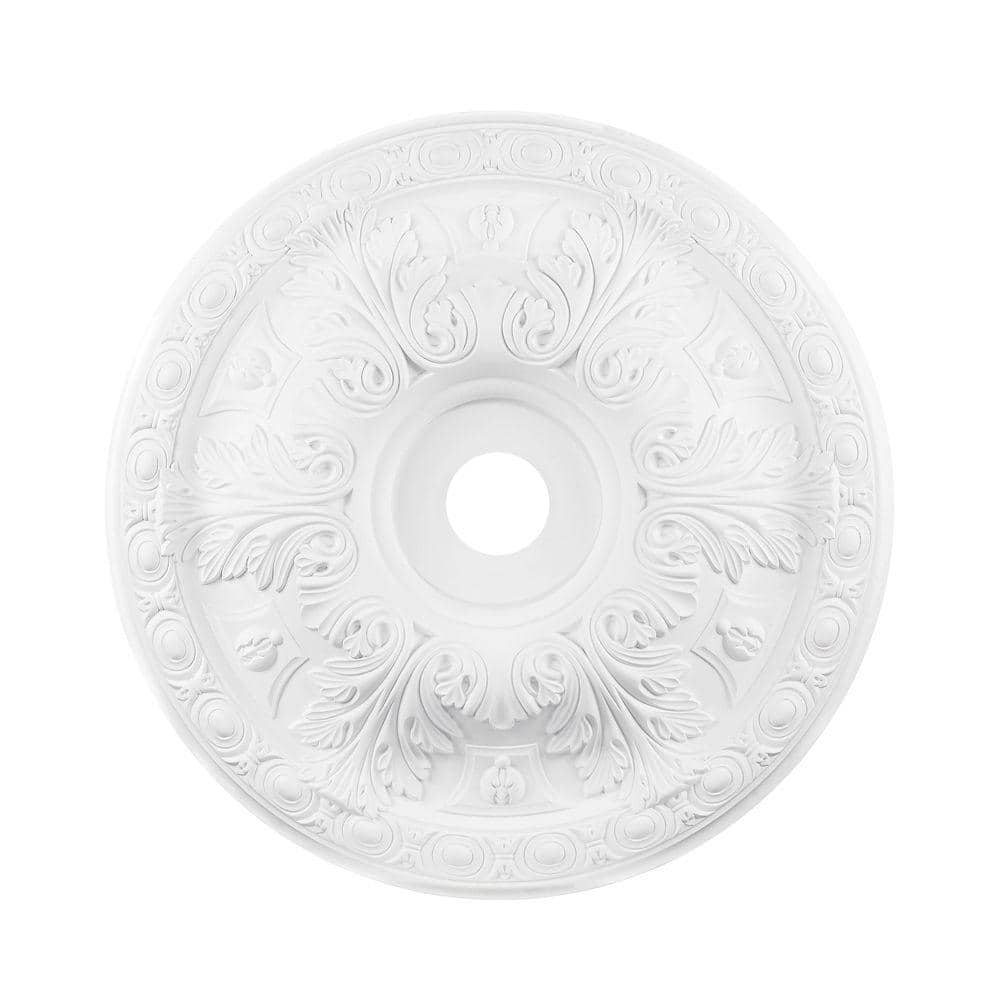 Pennington 28-inch White Ceiling Medallion with Organic Design