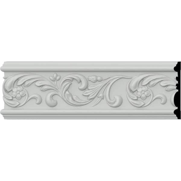 Ekena Millwork 5/8 in. x 5 in. x 94-1/2 in. Polyurethane Antonio Chair Rail Moulding