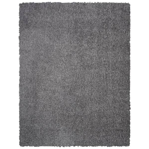 SAFAVIEH Primo Shag Dark Gray 8 ft. x 10 ft. Solid Area Rug