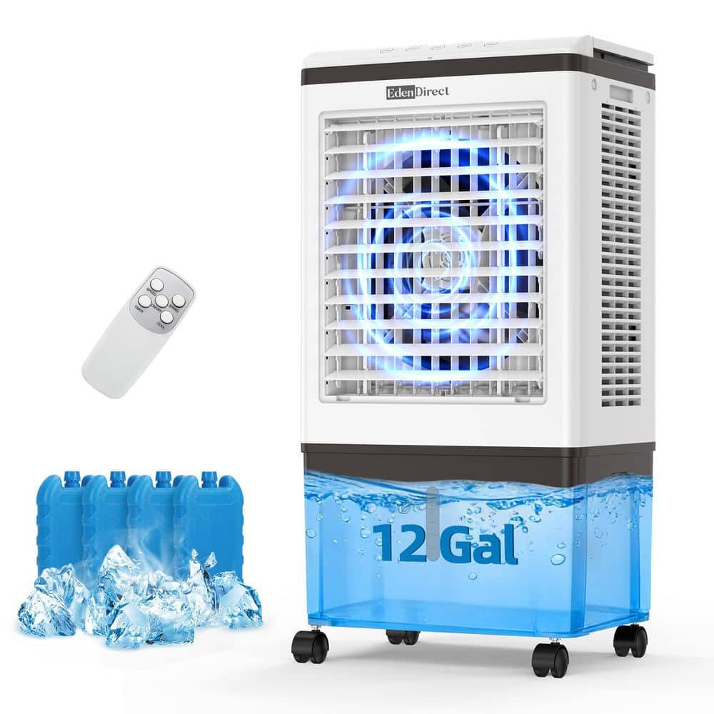 2060 CFM Indoor Portable Evaporative Cooler for Workshop, 550 sq.ft. Air Cooler with 11 Gal. Tank, 4 Ice Boxes, Remote price history on PriceWatchPro