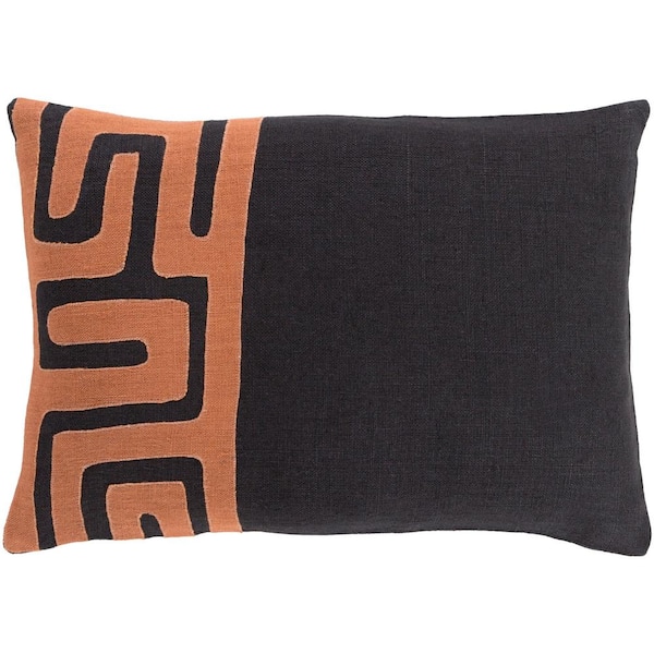 Livabliss Lonsdale Charcoal Geometric Polyester 19 in. x 19 in. Throw Pillow