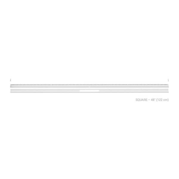 Kerdi-Line-Vario Matte White 48 in. Square Grate and Channel Floor Installation Kit for Accessory