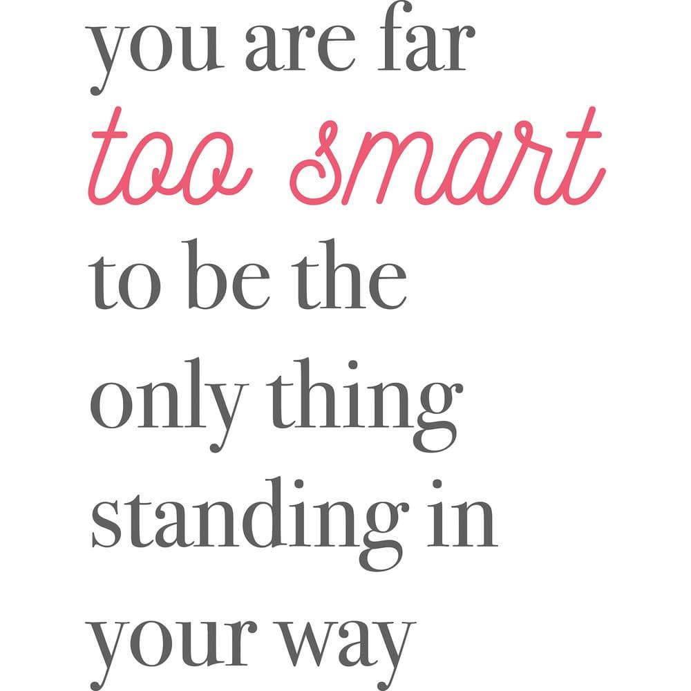 WallPops Far Too Smart Wall Quote, 21-in by 16-in, 2.33 sq. ft.