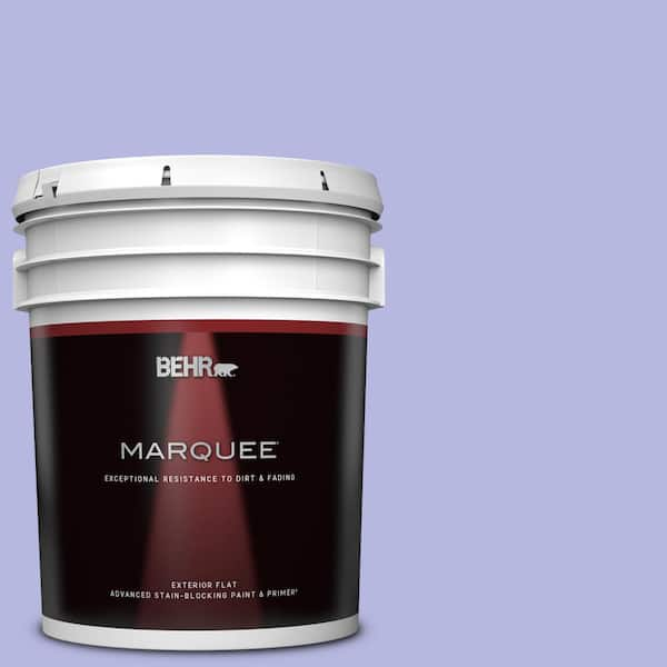 BEHR MARQUEE 5 gal. #P550-3 Lavender Cloud Flat Exterior Paint & Primer