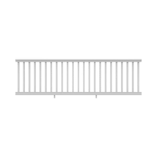 Barrette Outdoor Living Bella Premier Series 10 ft. x 36 in. White Vinyl Rail Kit with Square Balusters