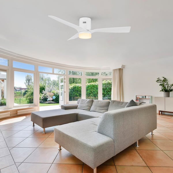 Striver 48 in. Dimmable LED Indoor White Smart Ceiling Fan with Light and Remote, Works with Alexa and Google Home