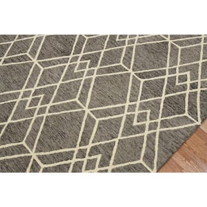Vista Duncan Taupe/Gray 8 ft. x 10 ft. Geometric Wool Area Rug