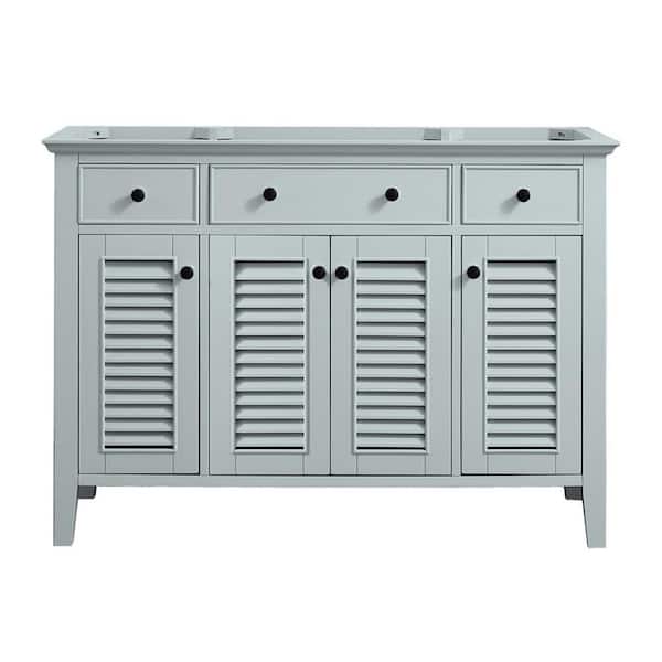 Home Decorators Collection Fallworth 48 in. W x 21.5 in. D x 34 in. H Bath Vanity Cabinet without Top in Light Green