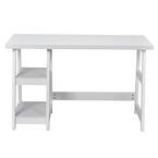 Costway 42.5 in Rectangle White Wood Computer Desk HW60292WH - The Home ...