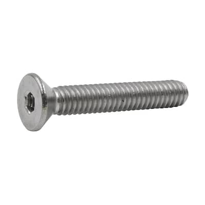 #8-32 x 1 in. Hex Flat Head Stainless Steel Socket Cap Screw (2-Pack)