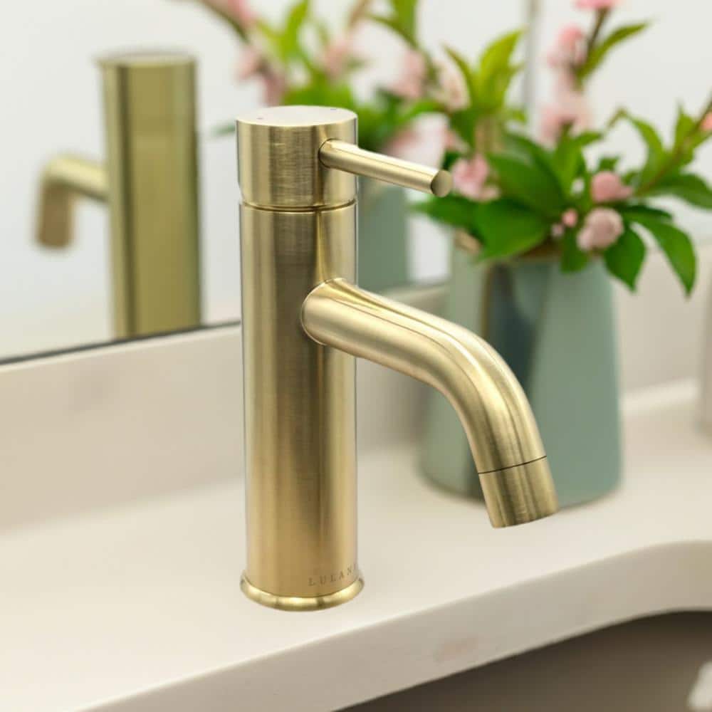St. Lucia Champagne Gold Sleek Bathroom Faucet