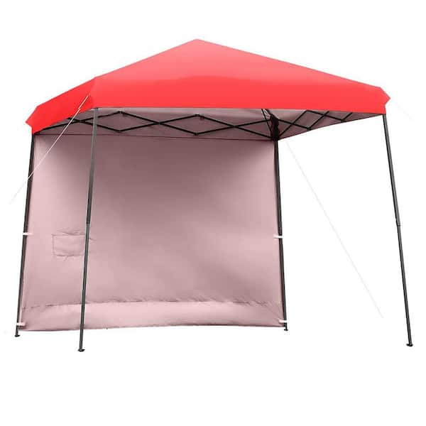 Alpulon 10 ft. x 10 ft. Red Pop Up Tent Instant Canopy with Roll-up ...