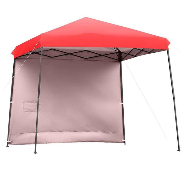Hallo af hebben excelleren Alpulon 10 ft. x 10 ft. Red Pop Up Tent Instant Canopy with Roll-up Side  Wall ZY1C0491-3 - The Home Depot