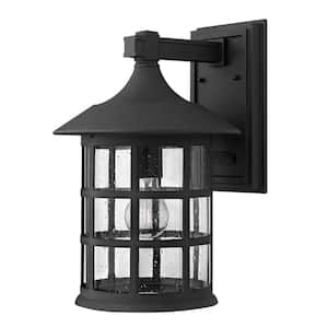 Freeport 1-Light Black Integrated LED Outdoor Wall Lantern Sconce