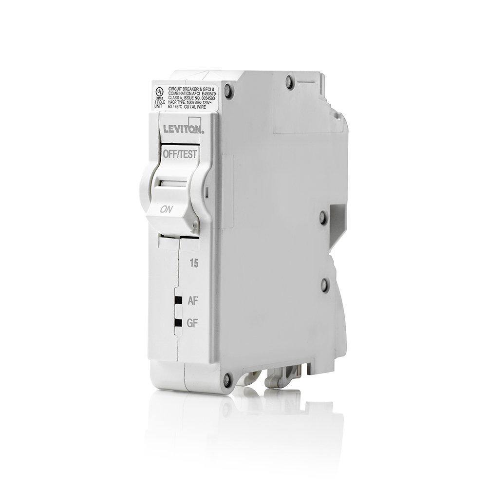 Leviton Branch Circuit Breaker, AFCI/GFCI 1Pole 15 Amp 120Volt