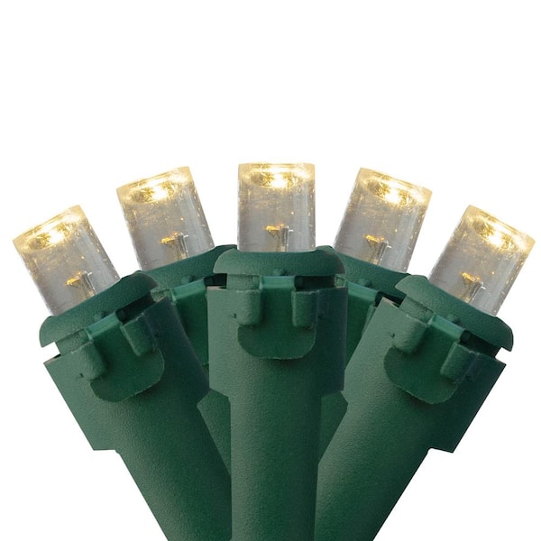 Northlight 74.75 ft. 300-Light LED Clear Warm White Wide Angle Christmas Lights with Green Wire