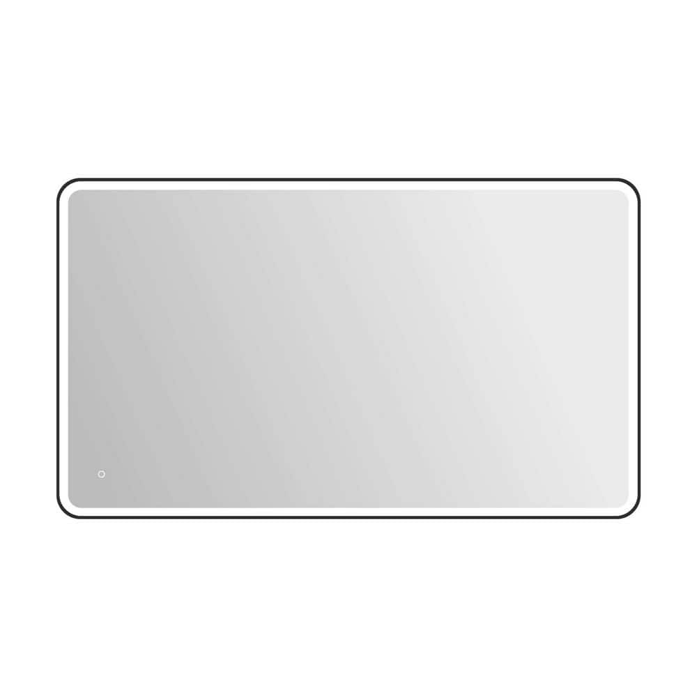 42 in. W x 72 in. H Rectangle Framed LED Wall Mirror in Black price history on PriceWatchPro