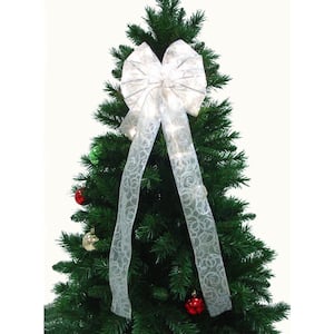 Northlight 2.5 in. x 16 yds. Grey and White Glitter Snowflake Wired Craft  Ribbon 33531372 - The Home Depot