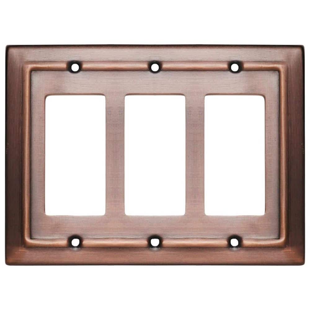 Architectural 3-Gang 3-Rocker Wall Plate (Antique Copper Finish) price history on PriceWatchPro