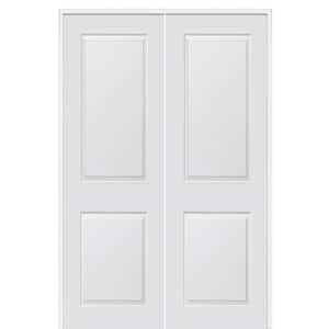 72 in. x 96 in. Smooth Carrara Both Active Solid Core Primed Molded Composite Double Prehung Interior Door