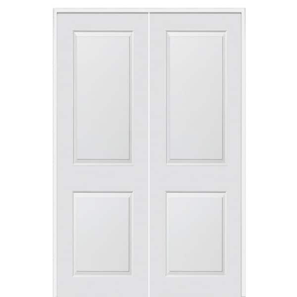 MMI Door 72 in. x 96 in. Smooth Carrara Both Active Solid Core Primed Molded Composite Double Prehung Interior Door