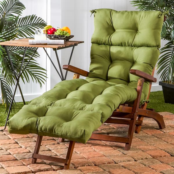 Green chaise best sale lounge cushions