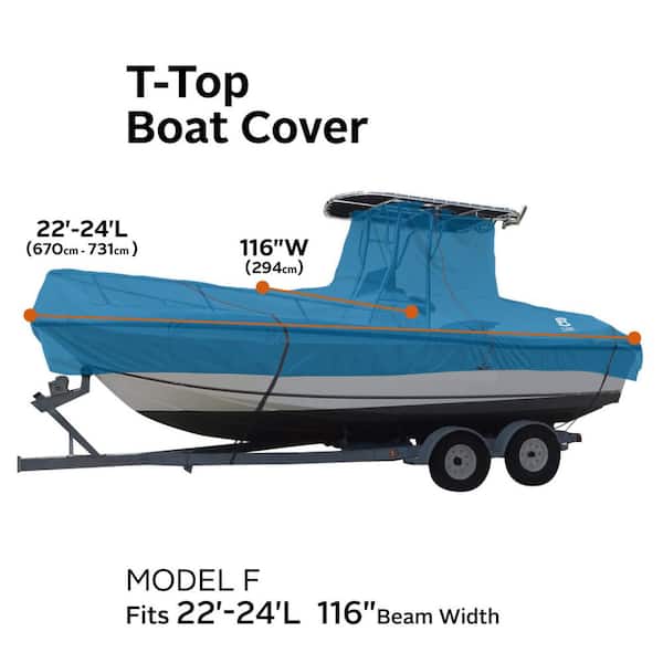 Classic Accessories Center Console Style Boats with T-Top Roofs 22