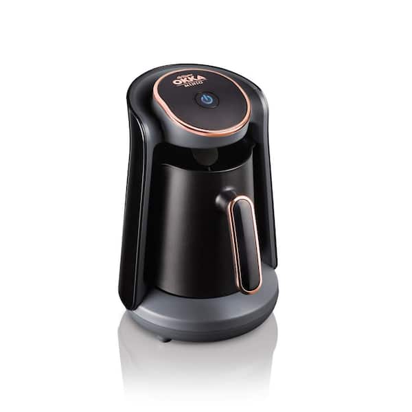 Minio 4 Cup Metallic Black/Copper Turkish Coffee Maker