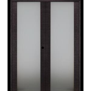 Avanti 202 72 in. x 84 in. Left Hand Active Black Apricot Composite Wood Double Prehung French Door