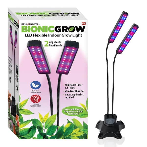 Bell + Howell Bionic Grow 5-Watt Equivalent Indoor LED Full Spectrum UV Flexible Plant Grow Light in Color Changing Lights