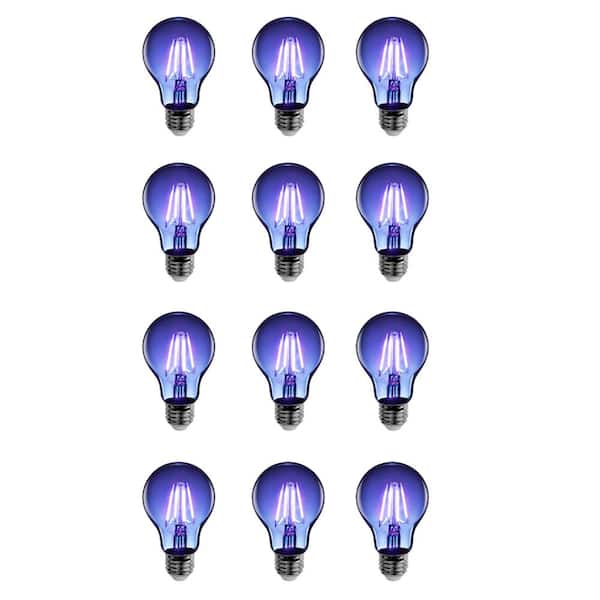 Feit Electric 25-Watt Equivalent A19 Dimmable Filament Blue Colored Glass E26 Medium Base LED Light Bulb (12-Pack)