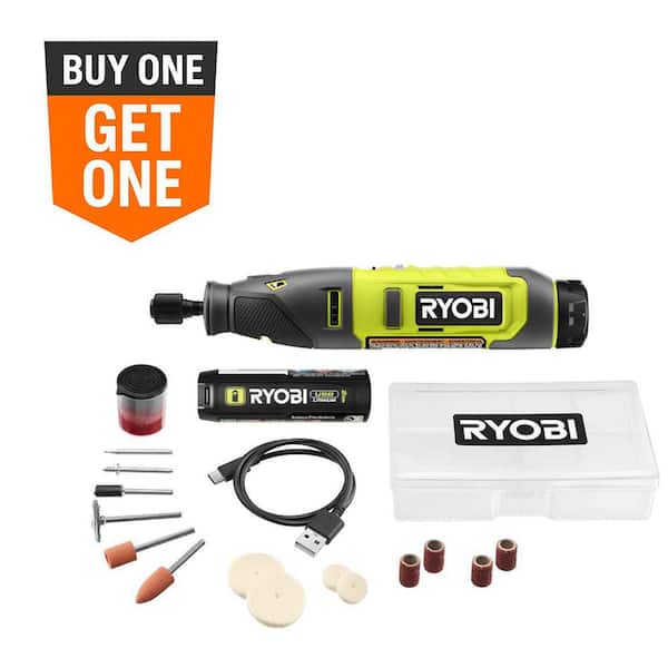 USB Lithium Rotary Tool Kit with 2.0 Ah USB Lithium Battery and Charging Cable