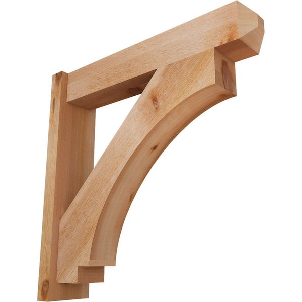 6 in. x 28 in. x 28 in. Western Red Cedar Imperial Craftsman Rough Sawn Outlooker