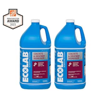 1 Gal. Concrete and Driveway Degreaser Concentrate Pressure Wash Dissolves Grease and Buildup on Brick and Tile (2-Pack)