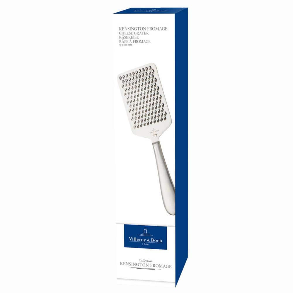 Silver Stainless Steel Flat Cheese Grater with Container