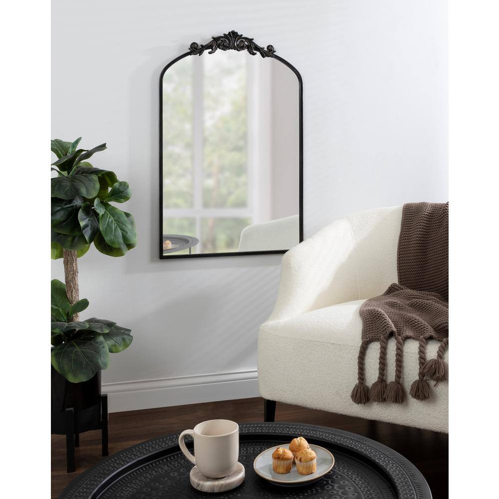 Arendahl Antique Black Baroque-Inspired Arch Wall Mirror