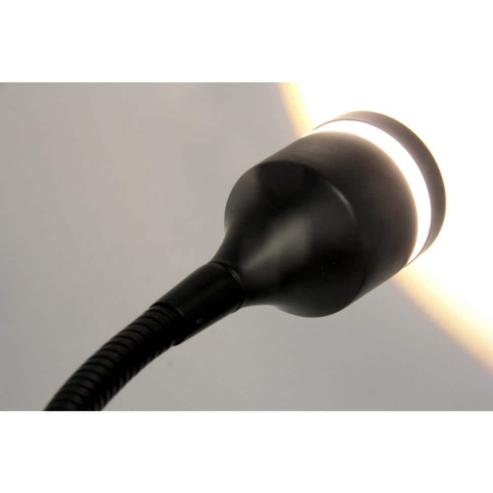 Matte Black Adjustable Arc Clip-on Lamp