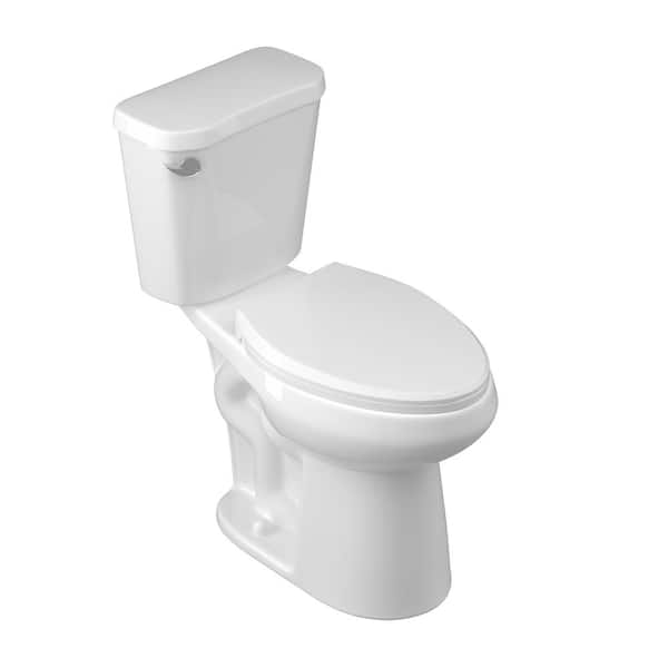 Dela 21 in. Extra Tall 2-Piece Toilet Single Flush 1.28/1.6 GPF Elongated Toilet ADA Chair High in White 12 in. Rough In