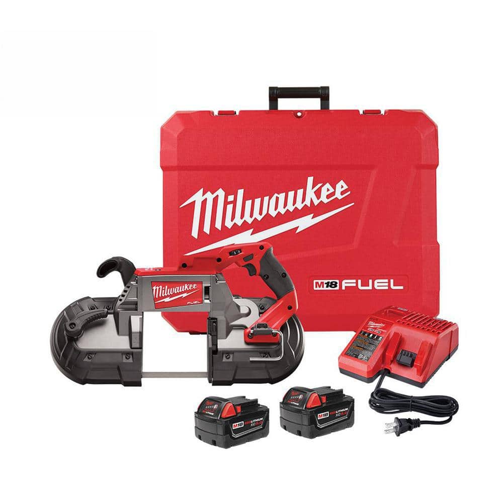 Milwaukee M18 FUEL 18V Lithium-Ion Brushless Cordless Deep Cut Band Saw  with Two 5.0Ah Batteries, Charger, Hard Case 2729-22 The Home Depot