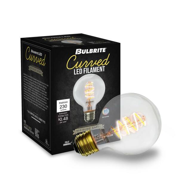 Bulbrite 25-Watt Equivalent ST18 Antique Dimmable Curved Nostalgic Edison LED Light Bulb Amber (2-Pack) Bulbrite 25-Watt Equivalent ST18 Antique Dimmable Curved Nostalgic Edison LED Light Bulb Amber (2-Pack)