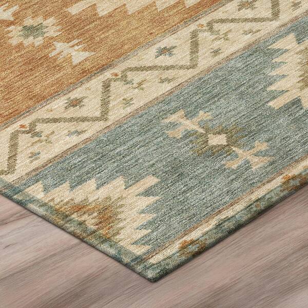 Chantille Machine Washable Indoor/Outdoor Abstract ACN3126 Terracotta 2 ft. x 3 ft. Accent Rug