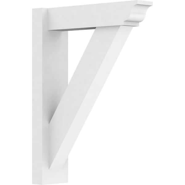 Ekena Millwork Traditional 5 in. W x 24 in. H x 18 in. D Signature Urethane Polyurethane Outlooker with Traditional Ends